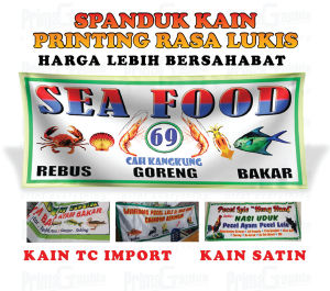 Spanduk Kain Pecel Lele / Spanduk Kain Sate Madura DLL
