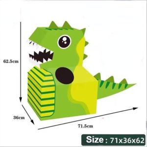 SG Seller Kids DIY 3D Cartoon Toy Wearable Animal Cardboard Carton Toy Dinosaur Paper Clothes Performance Drama Props