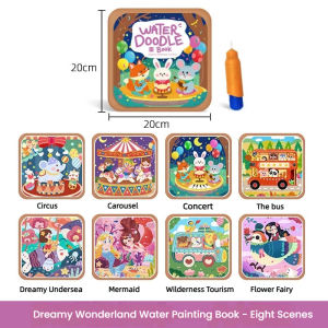 NIKO Magic Water Drawing Book For Kids With Pen Early Educational Busy Book Coloring Book Kids Painting Toys