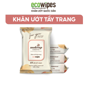 (HÀNG CÔNG TY) Khăn ướt tẩy trang EcoWipes làm sạch hiệu quả tiện lợi