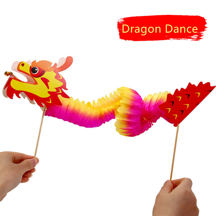 2024 New Year ArtCraft Paper Red Dragon Dance, Chinese Spring Festival