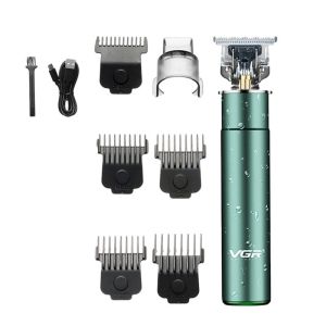 VGR Electric Hair Clipper Zero Blade Hair Trimmer For Pomade Hair Professional Barber Hair Clippers Hair Carving Shaver