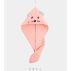 No button HAIR TURBAN HAIR TOWEL Super Absorbent Cute High Quality TOWELS Dry Hair Cap Microfiber Quick Dry Towel Magic Hair Towel Wrap for Women Children