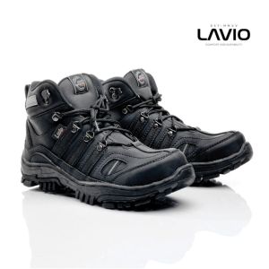 Sepatu Safety Boot Pria Ujung Besi Proyek Touring Montir Buruh Mekanik Tracking Lavio Nitro High
