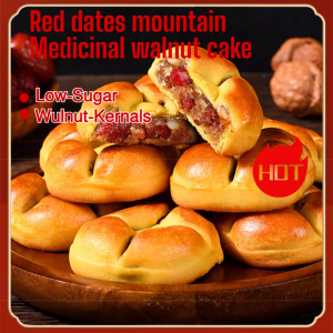 🎉Reduce fat and lose weight🎉Red Date and Yam Walnut Cake Fat-Lowering Weight-Loss No Added Sugar Cereal Snack Nutritional Breakfast Meal Replacement Healthy Breakfast Cereal Snack Nutritious Meal Replacement