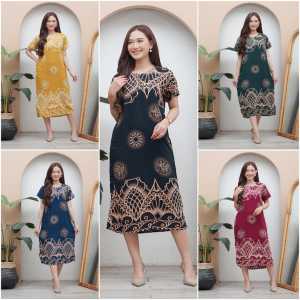 Daster Jumbo xxxl Rayon Tebal Ld 130 Pb 120 Busui Resleting Depan