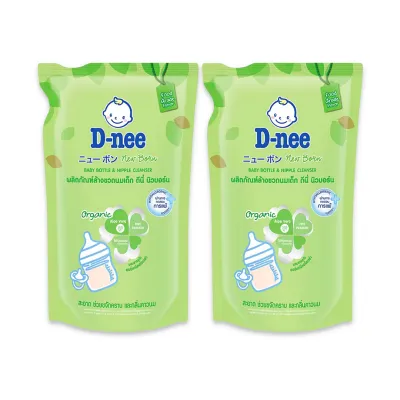 D-nee น้ำยาล้างขวดนม ดีนี่ นิวบอร์น ออร์แกนิก แบบถุงเติม แบบขวดปั๊ม แบบแกลลอน (550/600/2800 มล.) ผลิตภัณฑ์ล้างขวดนม ขจัดคราบน้ำนม
