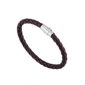 NAJIA Woven Rope Simple Braided 1 Piece PU Leather Gift ic Clasp Bracelet Jewelry Fashion Accessories