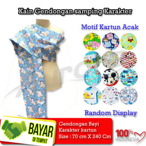 Cukin Karakter Gendongan Bayi Tanpa Ring Kain Jarik Gendongan Samping Tanpa Ring - Cukin Motif Karakter Kartun Acak 240 70cm-Aurora Store