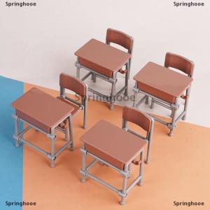 [COD] Springhooe บ้านตุ๊กตา1 12 3 6ชิ้นกระเป๋าเป้สะพายหลังห้องเรียนขนาดเล็กตั้งโต๊ะขนาดเล็กสไตล์วินเทจสำหรับสันทนาการกระเป๋านักเรียนแบบจำลองเฟอร์นิเจอร์