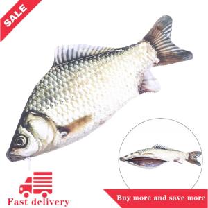 [COD] Crucian Carp Pen Bag Realistic Fish Shape Make-up Pouch Pen Pencil Case With Zipper Back To School Pencil Pouch Pencil Bag