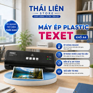 Máy Ép Nhựa Plastic Texet LMA4NEW Khổ A4 Chính Hãng Bảo Hành 12 Tháng