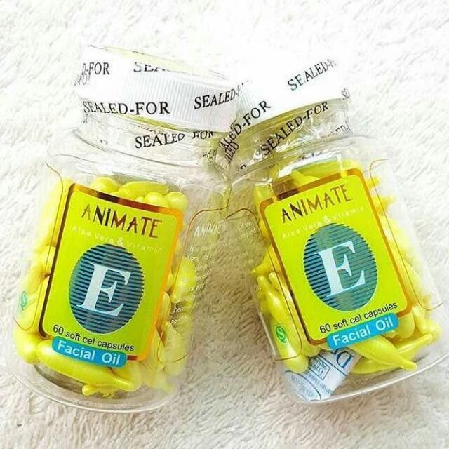 [COD] SERUM WAJAH ANIMATE SERUM / VITAMIN ANIMATE / VITAMIN E-60 KAPSUL 100% ORIGINAL