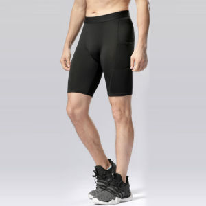 Mens PRO Sports Shorts With Pocket Fitness Exercise Training Boy Running Stretch Quick-Dry Cycling Tights Pants Leggings h260612