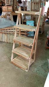 ชั้นวางของ5ชั้นพับใหญ่ขนาดสูง125ซม กว้าง50ซม ลึก40ซม ความห่างแต่ละชั้น25ซมแข็งแรงทนทานน้ำหนักเบาเคลื่อนย้ายง่ายทนแดดทนฝนสินค้ามีพร้อมส่ง สินค้าพร้อมใช้งาน สินค้าเป็นงานไม้สักทองแท้