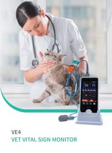 เครื่องตรวจวัดสัญญาณชีพสัตว์แบบพกพา VE4C เหมาะสำหรับโรงพยาบาลสัตว์ ช่วยให้สัตวแพทย์วินิจฉัยโรคได้อย่างมีประสิทธิภาพ มาพร้อมหน้าจอสัมผัส SP02 PR และ NIBP