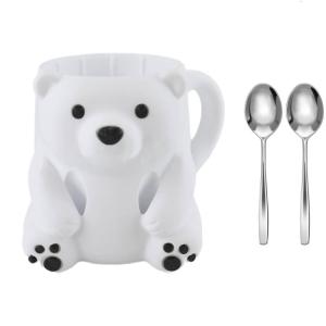 Animal Shape Ice Cream Pints Holder With Drawer And 2 Spoons Antifreeze Grip For Cold Treats Storage Organizers