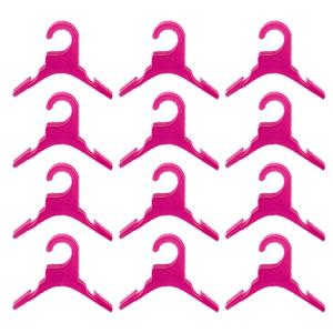 12 Pack Plastic Pet Clothes Rack Hangers for Dog Puppy Cats Toddler Cloth Hanger for Small Pet Small Coat Hanger