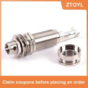 【ZTOYL】 1 chiếc ổ cắm đầu vào đầu ra âm trầm cho guitar điện bằng đồng thau