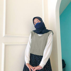 Rompi CABLE Knit Vest Tebal 7get Magra