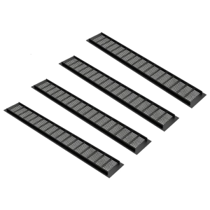 4pcs đục lỗ luồng không khí thông gió bao gồm hình chữ nhật Air Vent lưới tản nhiệt thông gió đồ nội thất tủ trang trí Bìa
