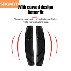 [COD] SHGMYD 1Pair Bicycle V-brake Brake Leather Black Anti-skid Texture Wear-resistant Durable Mountain Bike Accessories Brake Pads
