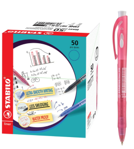 STABILO 348 liner Ballpoint Pen 0.7 mm in Black Blue Red - Box of 50