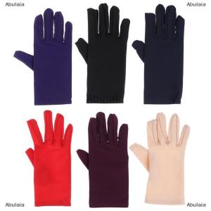 [COD] Abulaia Girl Satin Short Finger Wrist Gloves Smooth Evening Party Formal Prom Costume
