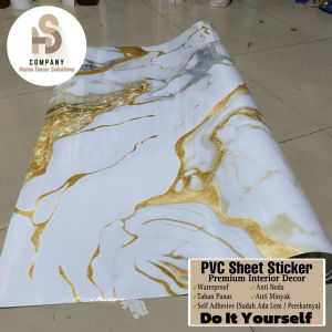 Stiker Kayu PVC Pelapis Furniture Dinding Lantai Anti Air Minyak Dan Tahan Panas Motif Marmer & Kayu berserat
