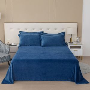 SUNLIGHT HOME Velvet BedsheetSolid Color Bed SheetHigh Quality Mattress Cover