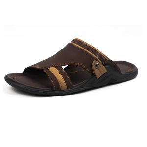 Sandal Slop Pria Bahan Kulit Working R-03 Sandal kasual pria dewasa