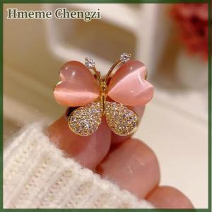 Hmeme Sweet Butterfly Brooches For Women Small Fresh Exquisite Flash Drill Insect Brooch Lapel Pins Badge Jewelry Clothing Accessories