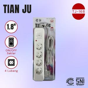 Stop Kontak - Colokan 4 Lubang-SNI -TJ 168 kabel 1.8 meter  (Plus surge protector Anti Petir )