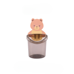 Bathroom Organizer Toothbrush Holder Cute Bear Toothpaste Storage Rack Tooth Brush Dispens