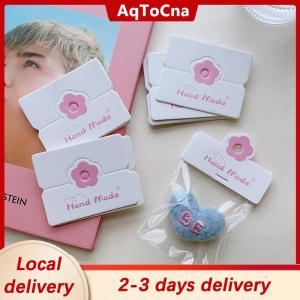 [COD] AqToCna Ship within 24 hours 100pcs Lot Foldable Packaging Paper Cards Colorful Flowers Cards For Handmade Jewelry Retail Hang Tag Flowers Display Cardboard