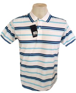 PALETTES Polo Shirt for Men tees t shirt shirts tops Trendy Stripe with collar #8868
