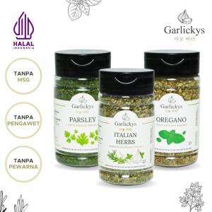 GARLICKYS Paket Herbs Parsley Italian Herbs Oregano Bumbu Dapur Premium Halal