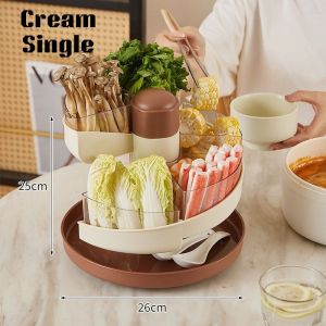 Food Organizer Space Saving Design Swivel Design Detachable Drainage Hole Polypropylene (PP) Waterproof 2 Size Options 2 Colour Options for Steamboat Hot Pot