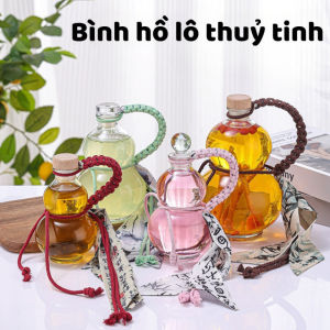 Bình Nước Hồ Lô Thuỷ Tinh Dung Tích 250ml 375ml 500ml 1000ml Bình Đựng Nước Cổ Trang An Toàn ENO - BN07