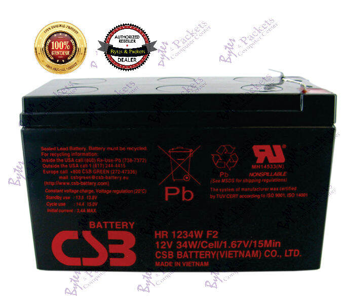 CSB UPS Battery HR1234W F2 Battery (12V 9Ah) | Lazada PH