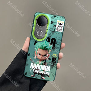 เคส Vivo V50 V40 V30 5G กันกระแทกอะนิเมะเรื่องวันพีช V50 Vivo Luffy Zoro เคลือบแข็งป้องกันการเคสโทรศัพท์สแกนลายนิ้วมือ