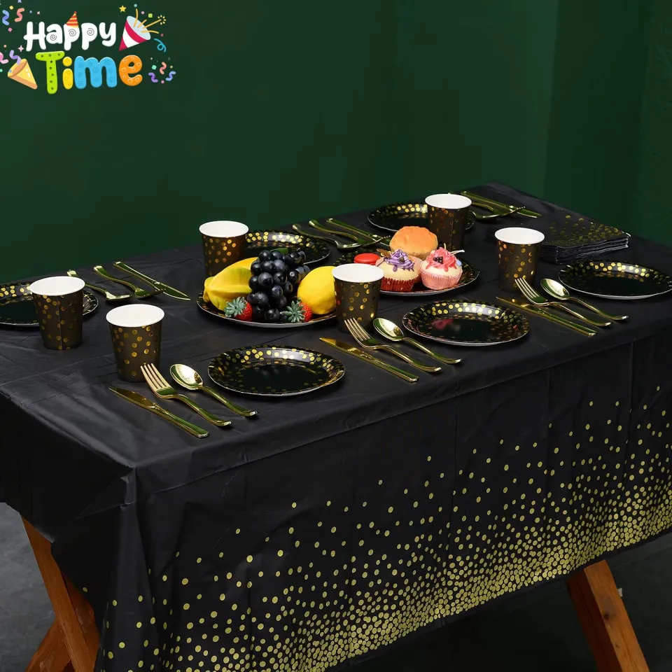 Happy Time Party Disposable Plates And Spoon Elegant Disposable