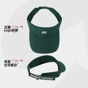 Classic All-Matching DIIK Embroidered visor cap in solid color adjustable for large head sizes outdoor sun protection baseball cap for women