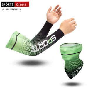 Cooling Arm Sleeves Cycling Mask Ice Sleeve Combination Sunscreen UV Protection Sheild Dust Protector High Quality for Outdoor Activities Hiking Running Fishing Biking