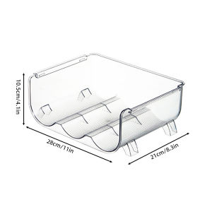 3 Grids Stackable Wine Holder for Cabinet Fridge Kitchen Pantry Organization and Storage Plastic Water Bottle Racks Glass Cup Travel Mug Cup Holder