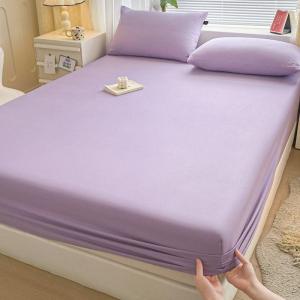 Bedsheet Queen/Single/Double/King Size Plain Colors Korean Style Bedding Set(With Pillowcases)