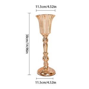 CILL Wrought Iron Gold Iron Vase Anti-fall Golden Wedding Photo Props European Style FIower Art Simulated Flower Holders Table Decor