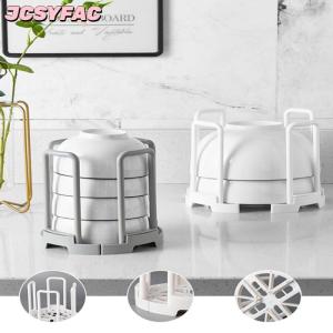 JCSYFAC Giá đựng bát gắn bàn kéo rút được dụng cụ xếp đồ nhà bếp kệ nhựa để ráo nước cốc tủ đựng chén đĩa giá treo bảo quản đĩa