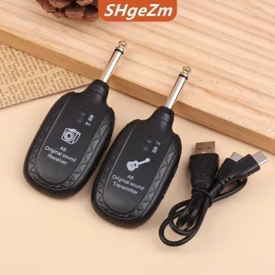 [COD] SHgeZm SPORTS A8 Guitar hệ thống không dây Transmitter Receiver được xây dựng trong có thể sạc lại không dây guitar Transmitter