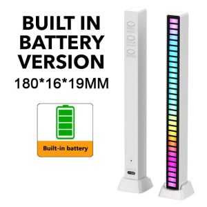 Rechargeable RGB LED Rhythm Light Bar with Adjustable Mode Speed and Brightness